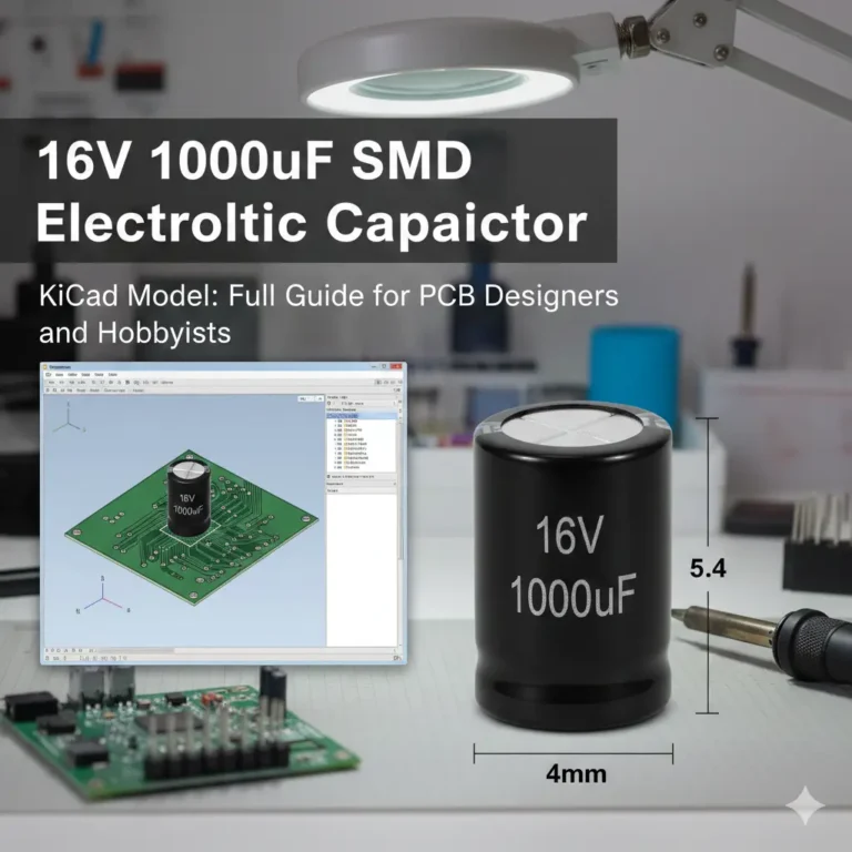 16V 1000uF SMD 4 x 5.4mm Electrolytic Capacitor KiCad Model: Full Guide for PCB Designers and Hobbyists