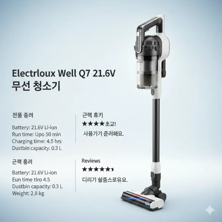 Electrolux Well Q7 21.6V 무선 청소기 Product Info and Reviews