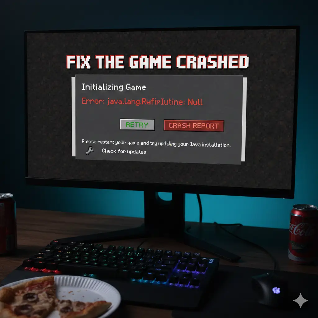 Fix The Game Crashed: Initializing Game Error: Java.lang.RuntimeException: Null in Minecraft Java Edition