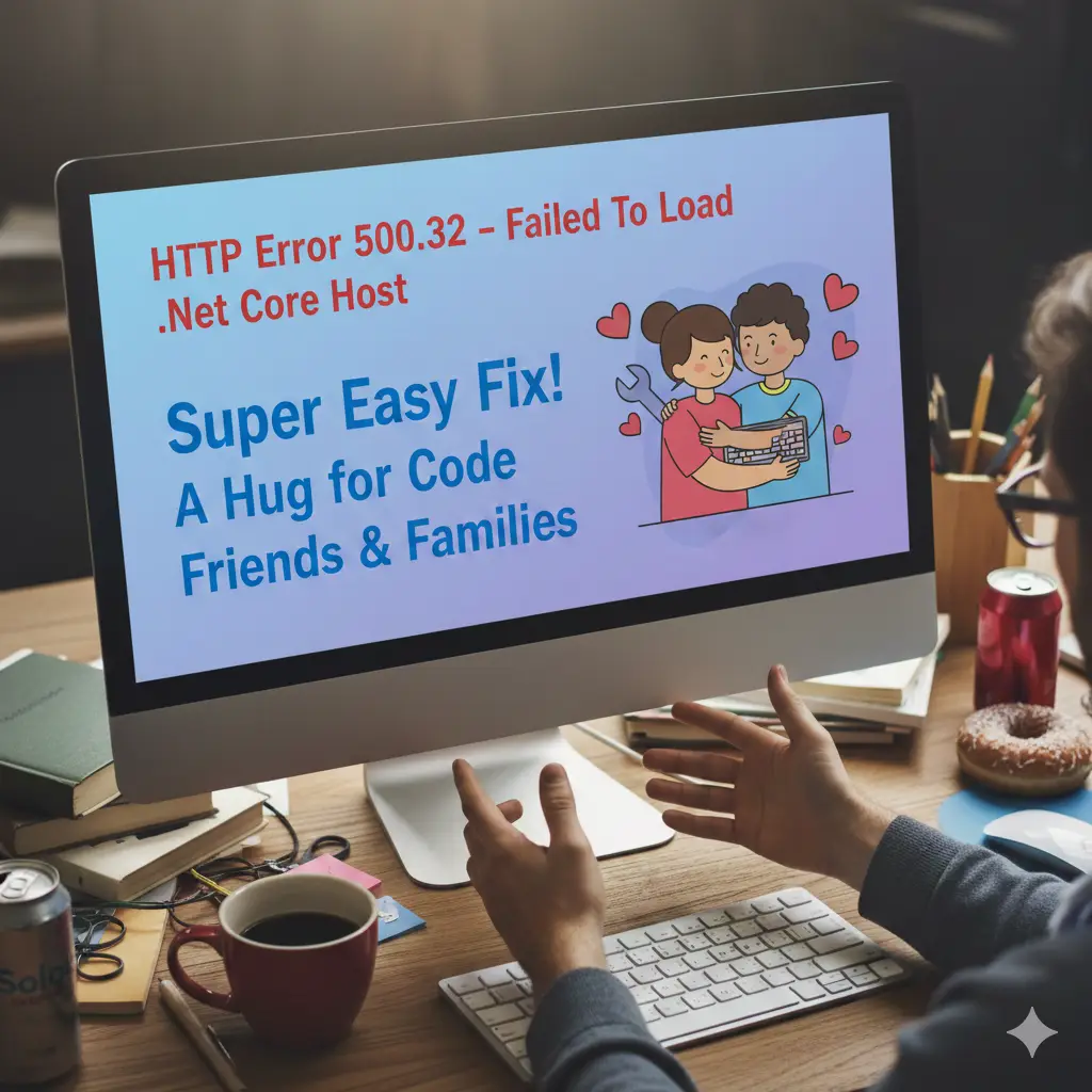 HTTP Error 500.32 - Failed To Load .Net Core Host: Super Easy Fix Hug for Code Friends & Families