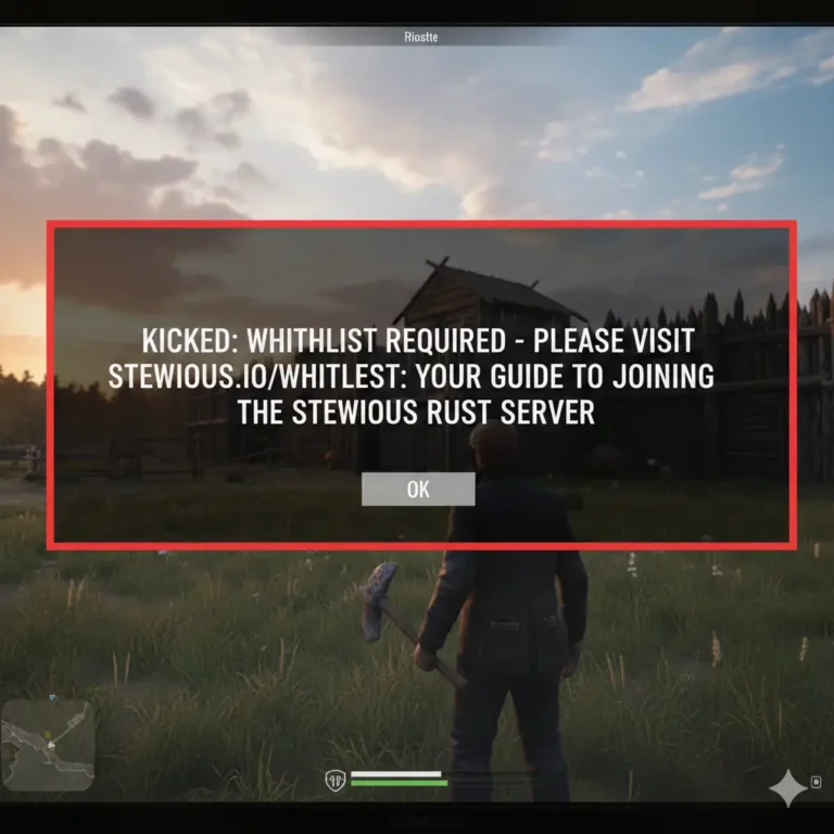 Kicked: Whitelist Required - Please Visit stevious.io/whitelist: Your Guide to Joining the Stevious Rust Server
