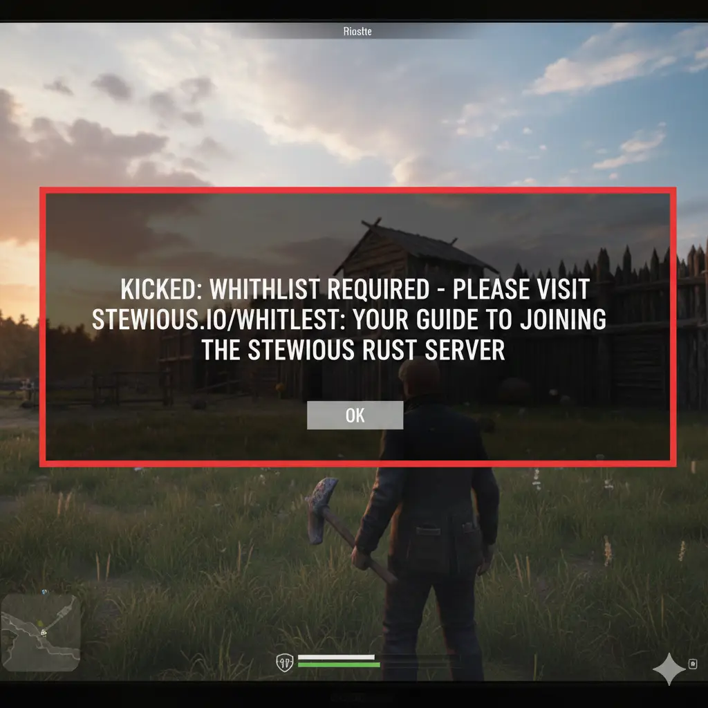 Kicked: Whitelist Required - Please Visit stevious.io/whitelist: Your Guide to Joining the Stevious Rust Server