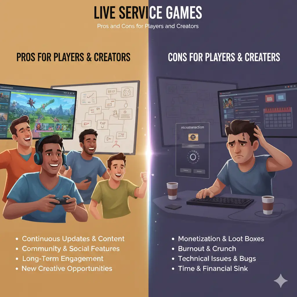 Live Service Games: Pros and Cons for Players and Creators