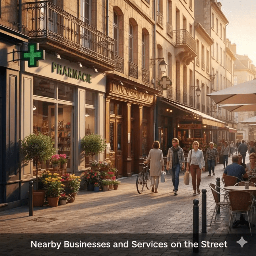 Nearby Businesses and Services on the Street