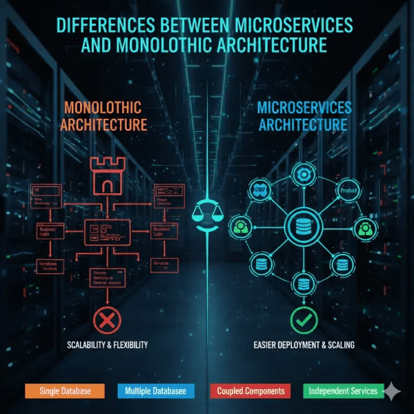 Differences Between Microservices and Monolithic Architecture