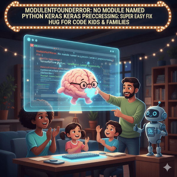 modulenotfounderror no Module Named Tensorflow Python Keras Preprocessing: Super Easy Fix Hug for Code Kids & Families