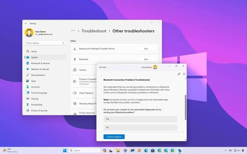Run the Built-In Bluetooth Troubleshooter