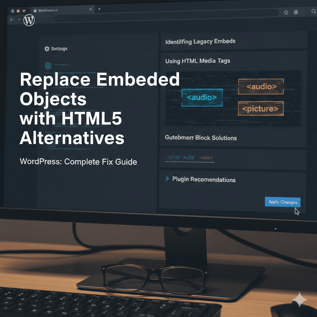 Try to Replace Embedded Objects with HTML5 Alternatives WordPress: Complete Fix Guide