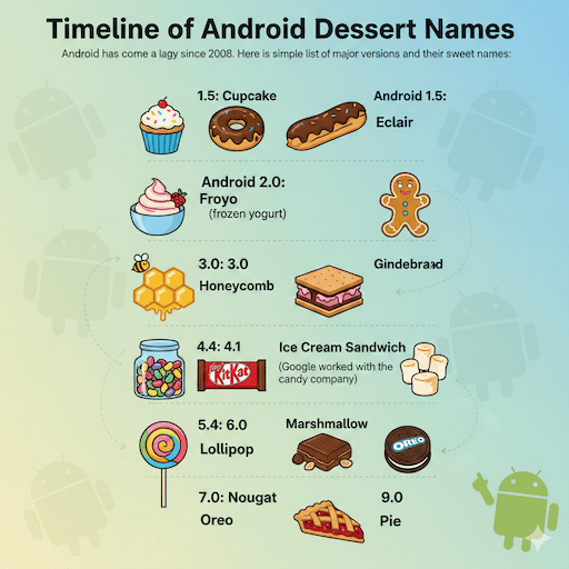 Timeline of Android Dessert Names