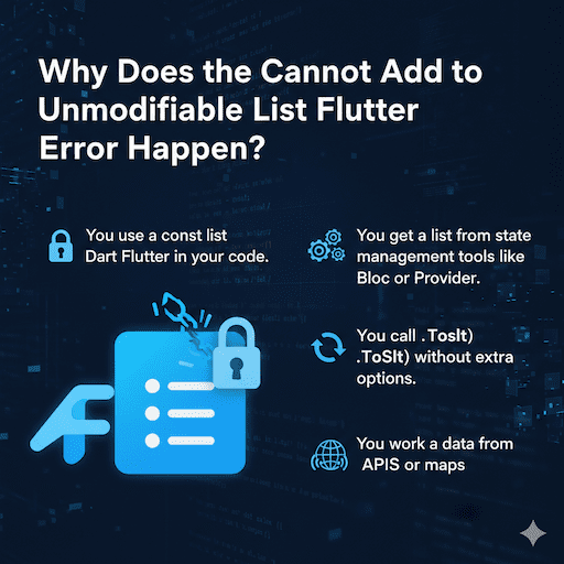 Why Does the Cannot Add to Unmodifiable List Flutter Error Happen?