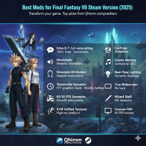 Best Mods for Final Fantasy VII Steam Version (2025)