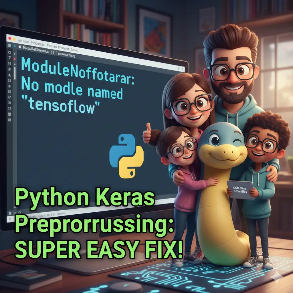 modulenotfounderror no Module Named Tensorflow Python Keras Preprocessing: Super Easy Fix Hug for Code Kids & Families