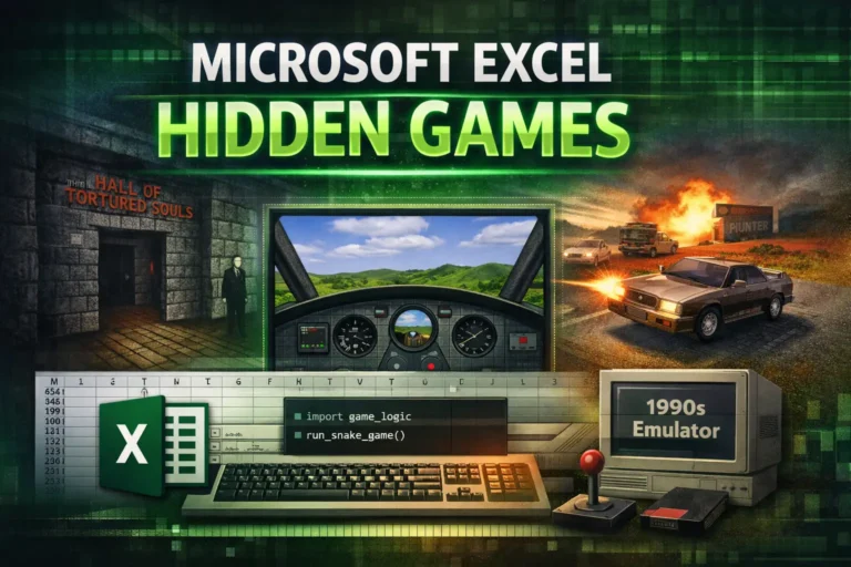 Microsoft Excel Hidden Games: 95, 97 Flight Simulator & 2000 Dev Hunter