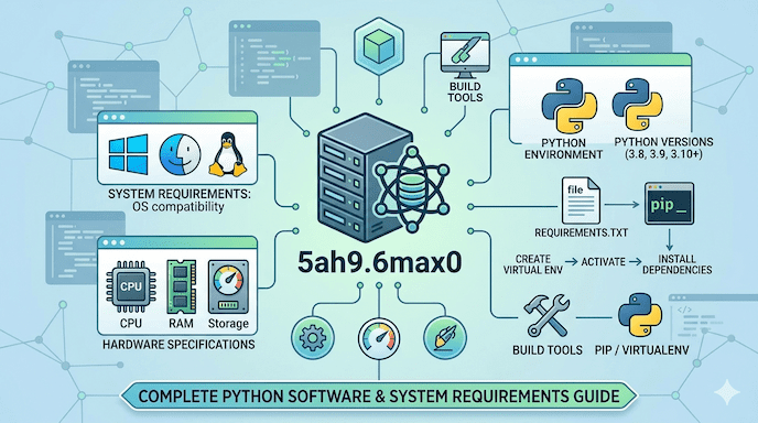 what are 5ah9.6max0 python software requirements