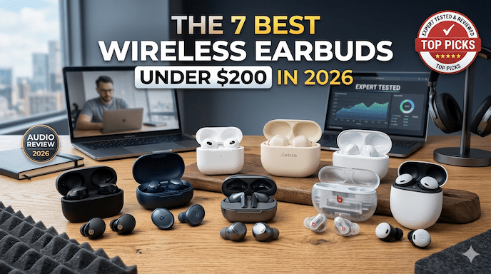 The 7 Best Wireless Earbuds Under $200 in 2026 (Expert Tested & Reviewed)